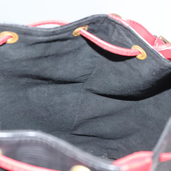 LOUIS VUITTON Epi Noe Shoulder Bag Bicolor Black Red M44017 LV Auth 137354