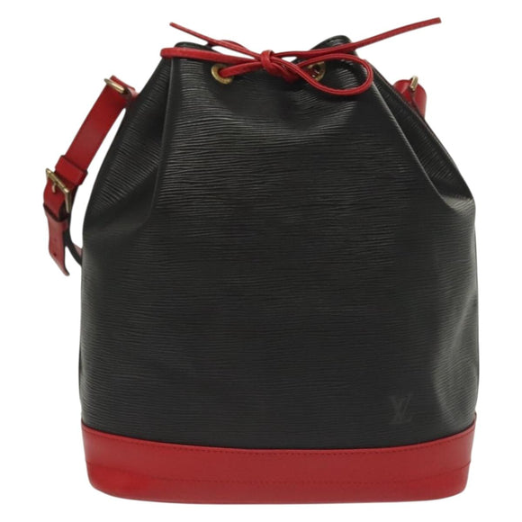 LOUIS VUITTON Epi Noe Shoulder Bag Bicolor Black Red M44017 LV Auth 137354