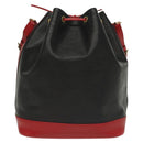 LOUIS VUITTON Epi Noe Shoulder Bag Bicolor Black Red M44017 LV Auth 137354-2