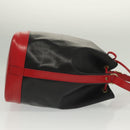 LOUIS VUITTON Epi Noe Shoulder Bag Bicolor Black Red M44017 LV Auth 137354-3