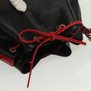 LOUIS VUITTON Epi Noe Shoulder Bag Bicolor Black Red M44017 LV Auth 137354-6
