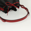 LOUIS VUITTON Epi Noe Shoulder Bag Bicolor Black Red M44017 LV Auth 137354-7