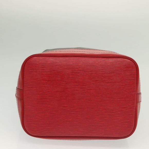 LOUIS VUITTON Epi Noe Shoulder Bag Bicolor Black Red M44017 LV Auth 137354