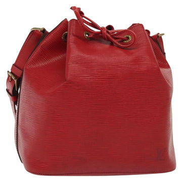 LOUIS VUITTON Epi Petit Noe Shoulder Bag Red M44107 LV Auth 137357