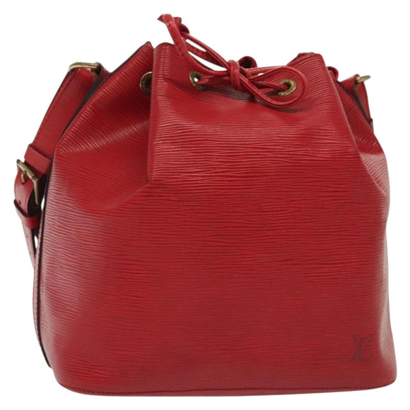 LOUIS VUITTON Epi Petit Noe Shoulder Bag Red M44107 LV Auth 137357