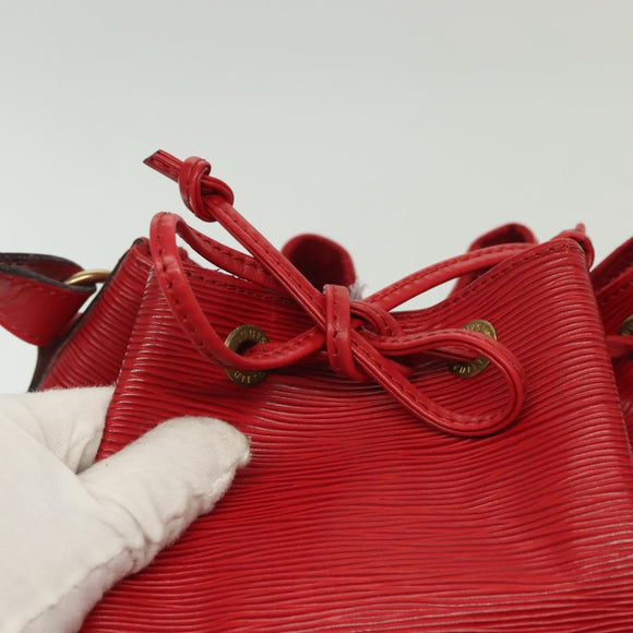 LOUIS VUITTON Epi Petit Noe Shoulder Bag Red M44107 LV Auth 137357