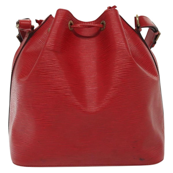 LOUIS VUITTON Epi Petit Noe Shoulder Bag Red M44107 LV Auth 137357