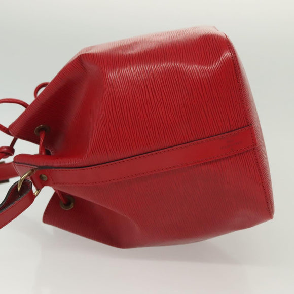 LOUIS VUITTON Epi Petit Noe Shoulder Bag Red M44107 LV Auth 137357