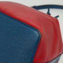 LOUIS VUITTON Epi Petit Noe Shoulder Bag Castilian Red Blue LV Auth 137359-15