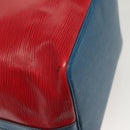 LOUIS VUITTON Epi Petit Noe Shoulder Bag Castilian Red Blue LV Auth 137359-9