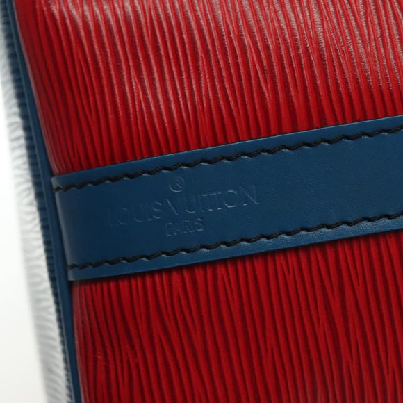 LOUIS VUITTON Epi Petit Noe Shoulder Bag Castilian Red Blue LV Auth 137359