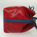 LOUIS VUITTON Epi Petit Noe Shoulder Bag Castilian Red Blue LV Auth 137359-3