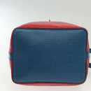LOUIS VUITTON Epi Petit Noe Shoulder Bag Castilian Red Blue LV Auth 137359-5