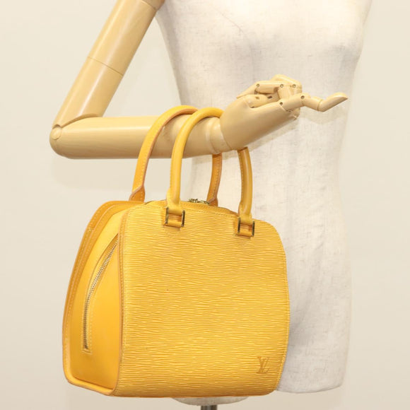 LOUIS VUITTON Epi Pont Neuf Hand Bag Yellow M52059 LV Auth 137364