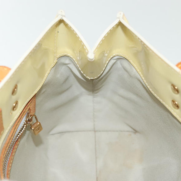 LOUIS VUITTON Monogram Vernis Reade PM Hand Bag Perle M91336 LV Auth 137371