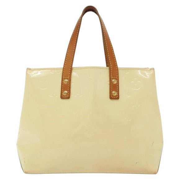 LOUIS VUITTON Monogram Vernis Reade PM Hand Bag Perle M91336 LV Auth 137371