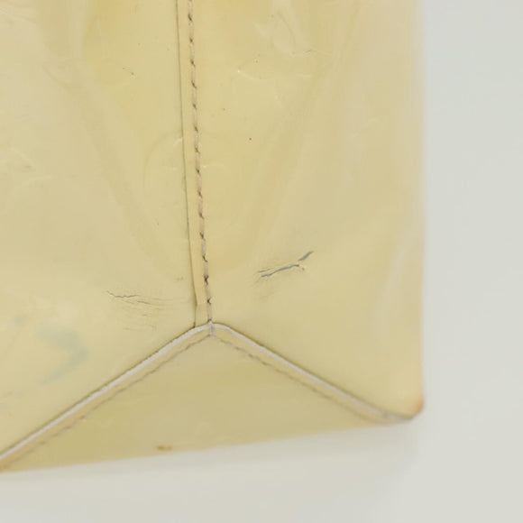 LOUIS VUITTON Monogram Vernis Reade PM Hand Bag Perle M91336 LV Auth 137371