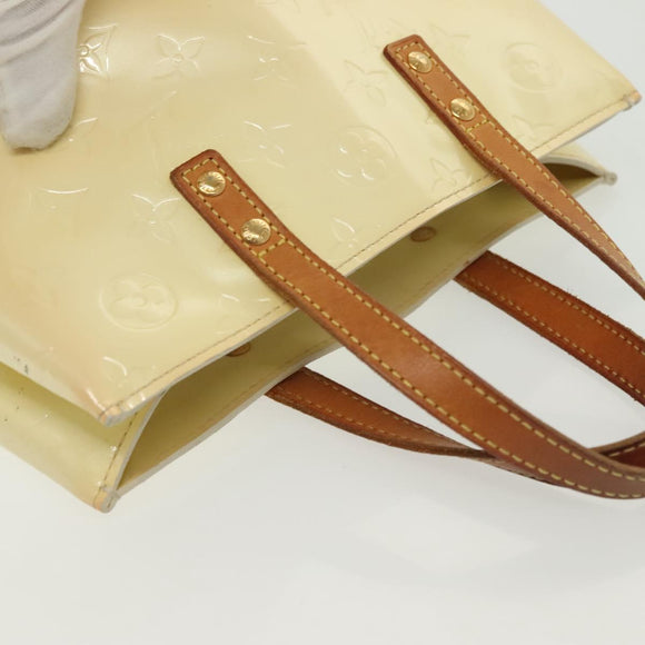 LOUIS VUITTON Monogram Vernis Reade PM Hand Bag Perle M91336 LV Auth 137371