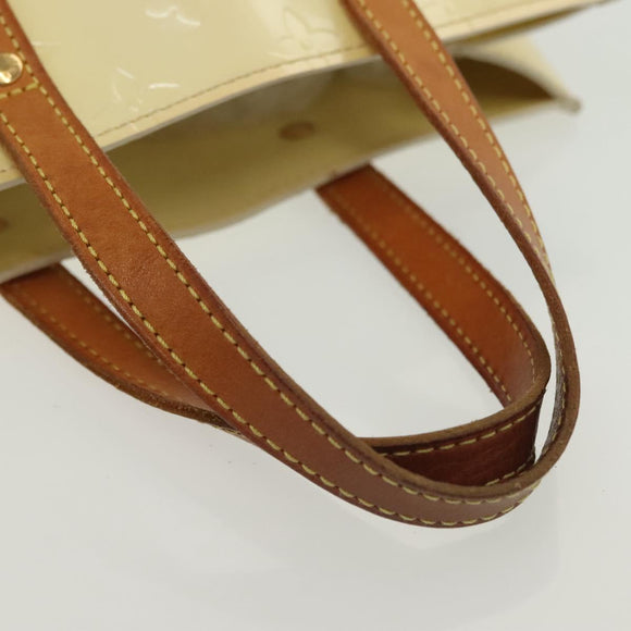 LOUIS VUITTON Monogram Vernis Reade PM Hand Bag Perle M91336 LV Auth 137371