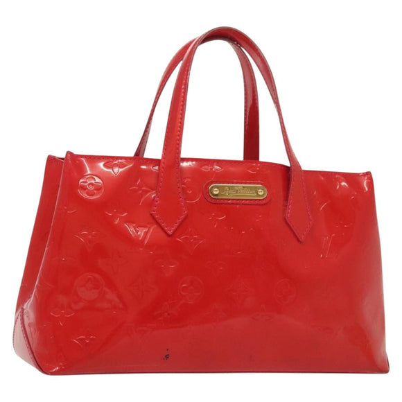 LOUIS VUITTON Vernis Wilshire Boulevard Hand Bag Rose Pop M93643 LV Auth 137373
