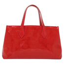 LOUIS VUITTON Vernis Wilshire Boulevard Hand Bag Rose Pop M93643 LV Auth 137373-3