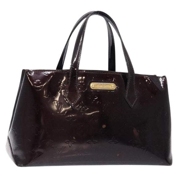 LOUIS VUITTON Monogram Vernis Wilshire PM Hand Bag Amarante M93641 Auth 137374
