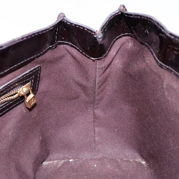 LOUIS VUITTON Monogram Vernis Wilshire PM Hand Bag Amarante M93641 Auth 137374