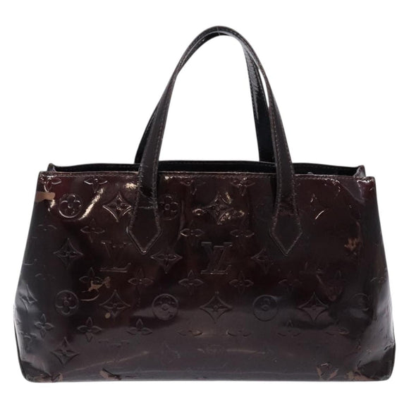 LOUIS VUITTON Monogram Vernis Wilshire PM Hand Bag Amarante M93641 Auth 137374