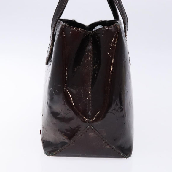 LOUIS VUITTON Monogram Vernis Wilshire PM Hand Bag Amarante M93641 Auth 137374