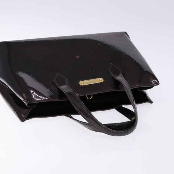 LOUIS VUITTON Monogram Vernis Wilshire PM Hand Bag Amarante M93641 Auth 137374