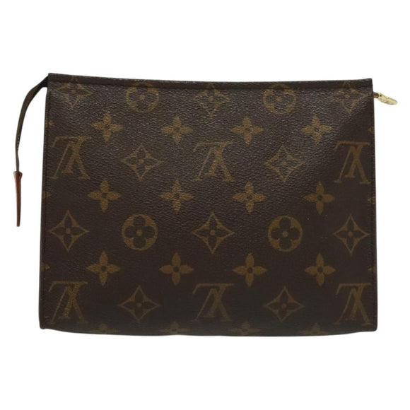 LOUIS VUITTON Monogram Poche Toilette 19 Pouch M47544 LV Auth 137378