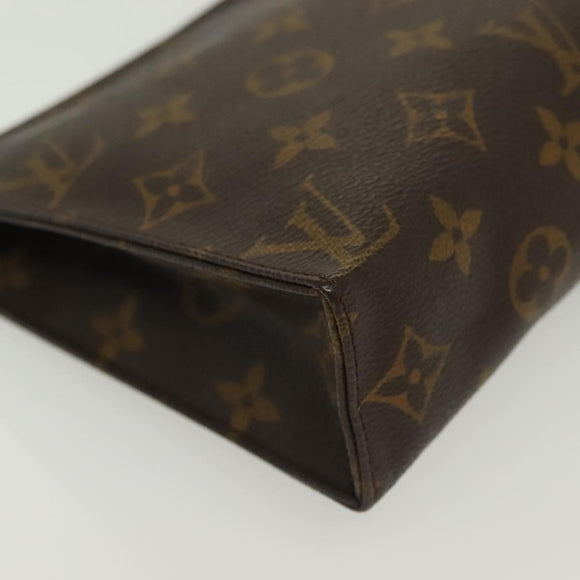 LOUIS VUITTON Monogram Poche Toilette 19 Pouch M47544 LV Auth 137378
