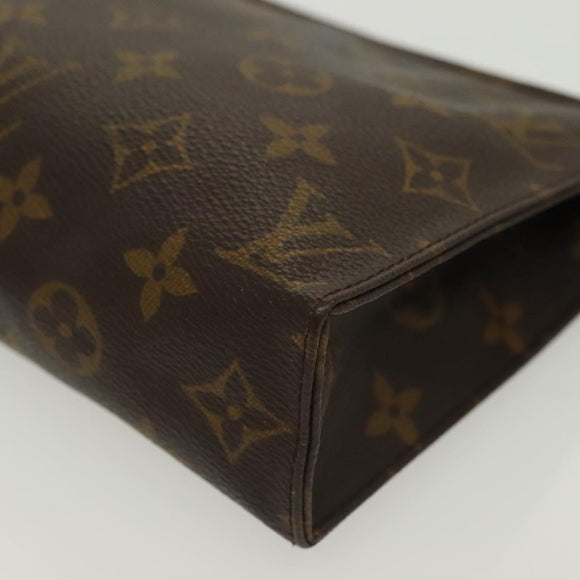 LOUIS VUITTON Monogram Poche Toilette 19 Pouch M47544 LV Auth 137378