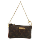 LOUIS VUITTON Monogram Chain Pochette Mila MM Accessory Pouch M60094 Auth 137382-1
