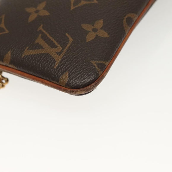 LOUIS VUITTON Monogram Chain Pochette Mila MM Accessory Pouch M60094 Auth 137382