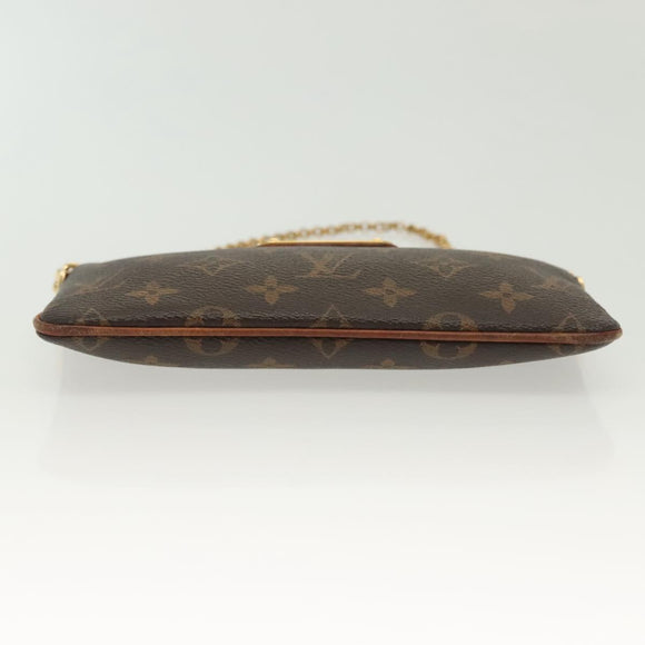 LOUIS VUITTON Monogram Chain Pochette Mila MM Accessory Pouch M60094 Auth 137382