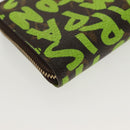 LOUIS VUITTON Monogram Graffiti Zippy Coin Purse Green M93709 LV Auth 137387-15