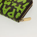 LOUIS VUITTON Monogram Graffiti Zippy Coin Purse Green M93709 LV Auth 137387-16