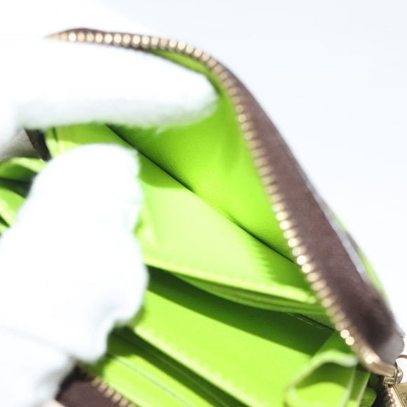 LOUIS VUITTON Monogram Graffiti Zippy Coin Purse Green M93709 LV Auth 137387