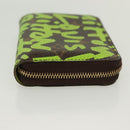 LOUIS VUITTON Monogram Graffiti Zippy Coin Purse Green M93709 LV Auth 137387-3