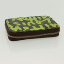 LOUIS VUITTON Monogram Graffiti Zippy Coin Purse Green M93709 LV Auth 137387-5