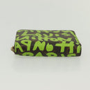 LOUIS VUITTON Monogram Graffiti Zippy Coin Purse Green M93709 LV Auth 137387-6