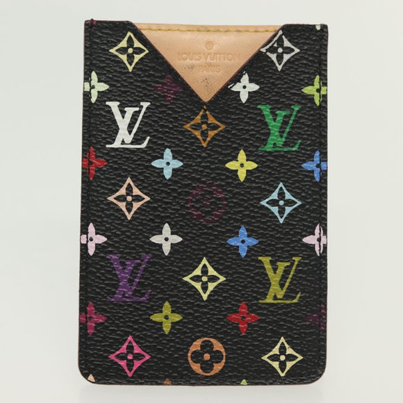 LOUIS VUITTON Multicolor Etui Miroir Hand Mirror Black M92651 LV Auth 137389