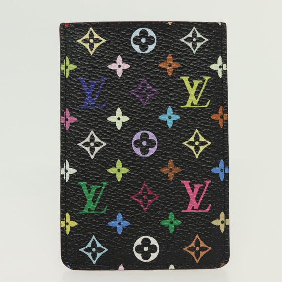 LOUIS VUITTON Multicolor Etui Miroir Hand Mirror Black M92651 LV Auth 137389
