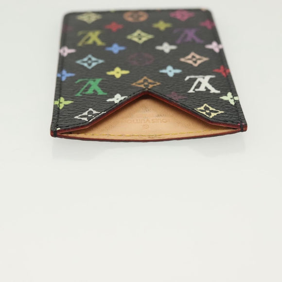 LOUIS VUITTON Multicolor Etui Miroir Hand Mirror Black M92651 LV Auth 137389