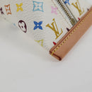 LOUIS VUITTON Monogram Multicolor Berlango Münzbörse Weiß M58028 Auth 137390V-15