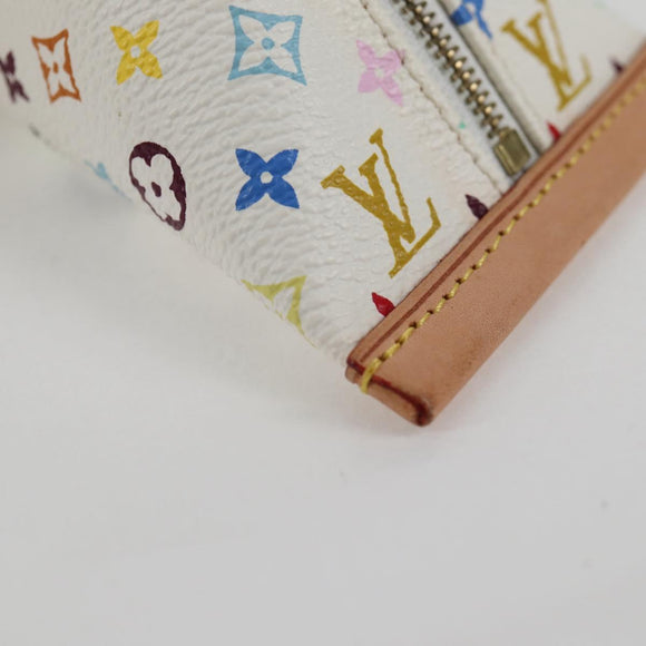 LOUIS VUITTON Monogram Multicolor Berlango Münzbörse Weiß M58028 Auth 137390V
