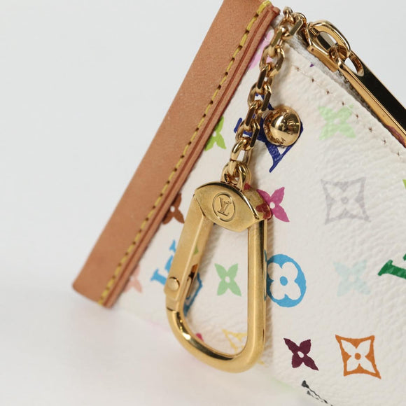 LOUIS VUITTON Monogram Multicolor Berlango Münzbörse Weiß M58028 Auth 137390V