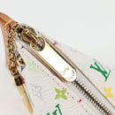 LOUIS VUITTON Monogram Multicolor Berlango Münzbörse Weiß M58028 Auth 137390V-8