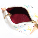 LOUIS VUITTON Monogram Multicolor Berlango Münzbörse Weiß M58028 Auth 137390V-10